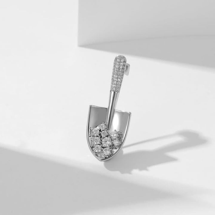 Unisex Plated Mini Shovel Brooch - image 5