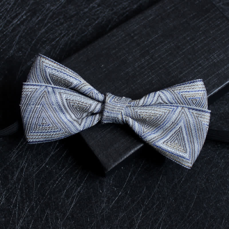 Men's Abstract Pattern Double Layers Bow Tie - Style #21 - image 22