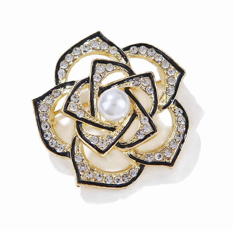 Women's Decorative Hollow Camellia Brooch - image 7