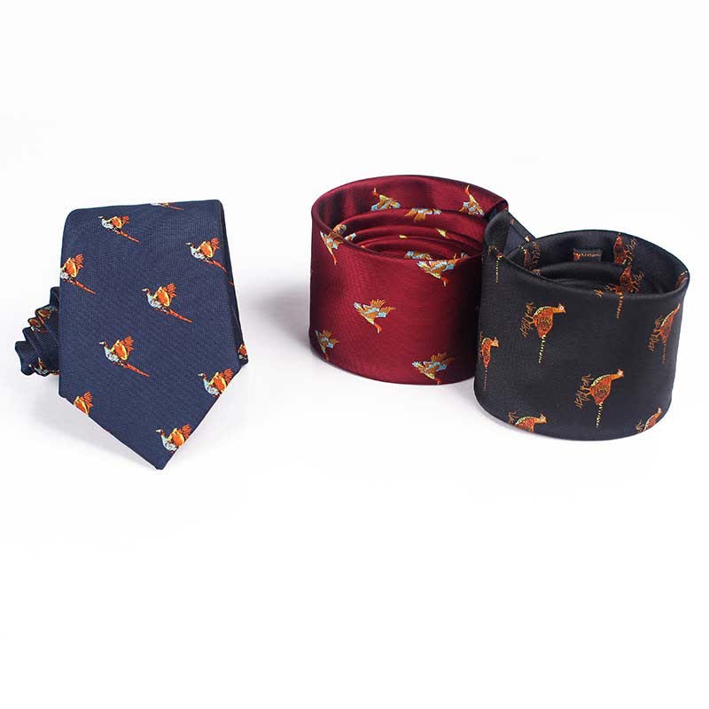 Men's Flying Bird Embroidered Necktie - image 1