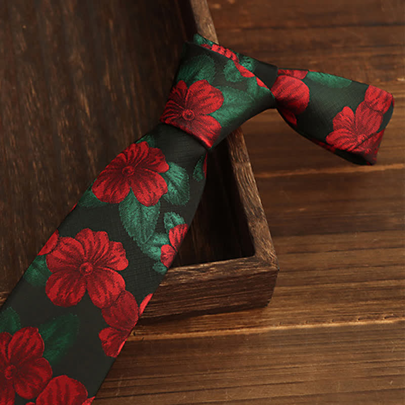 Men's Flame Azalea Blossoms Necktie - image 1