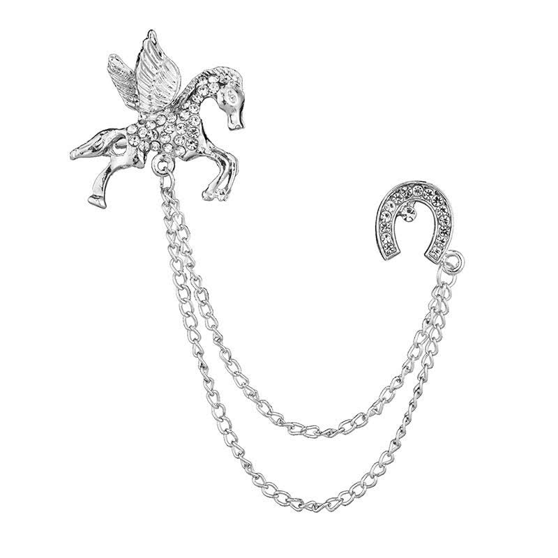 Men's Vintage Pegasus Tassel Brooch - image 7