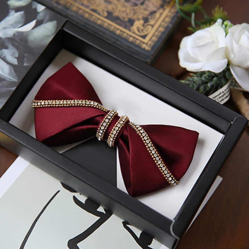 Men's Elegant Chain Bow Tie Pocket Square - image 1