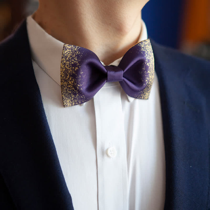 Men's Violet Resplendent Night Sky Bow Tie - image 4