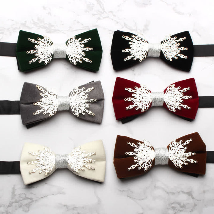 Men's Bling Mosaic Sunburst Velvet Bow Tie - image 13