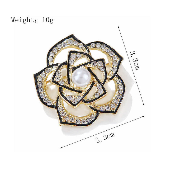 Women's Decorative Hollow Camellia Brooch - image 3