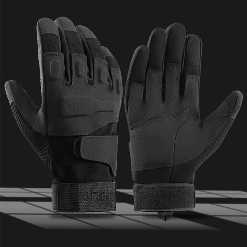 Indestructible Thicken Anti-Skid Hard Knuckle Tactical Gloves - Black - XL - image 11