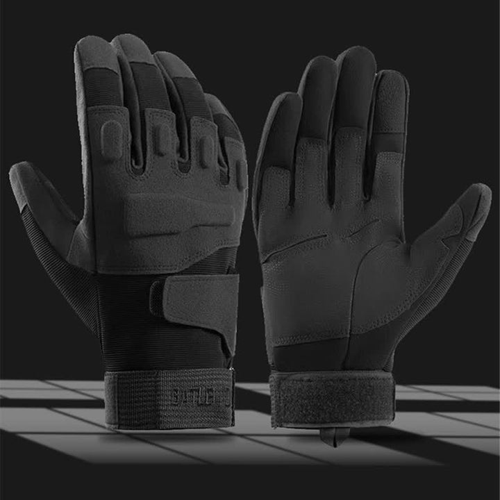 Indestructible Thicken Anti-Skid Hard Knuckle Tactical Gloves - Black - XL - image 11