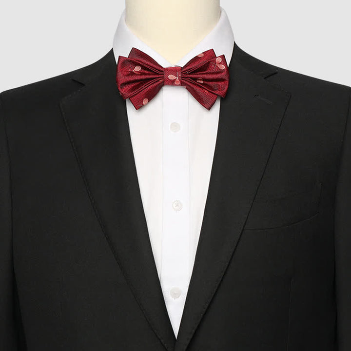 Men's Deluxe Burgundy Tennis Racquet Bow Tie - image 1
