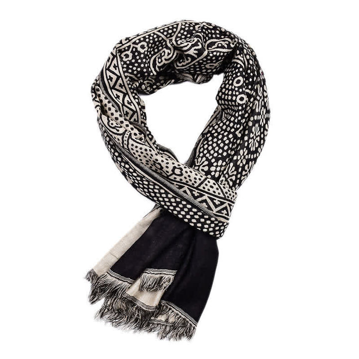 Men's Cotton Linen Lightweight Ethnic Scarf - image 10