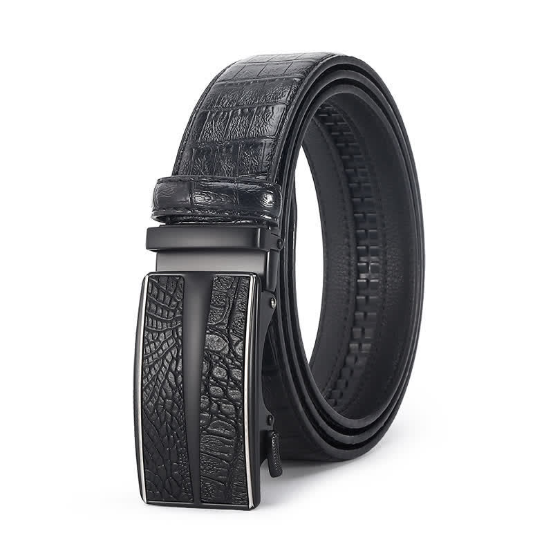 Men's Luxury Crocodile Skin Pattern Leather Belt - Style #6 - 44 - image 14