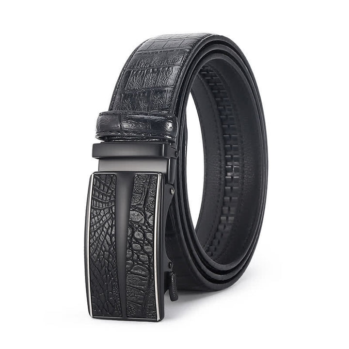Men's Luxury Crocodile Skin Pattern Leather Belt - Style #6 - 44 - image 14