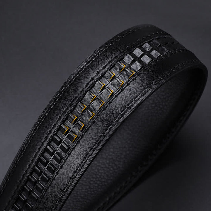 Men's Luxury Embossed Automatic Buckle Leather Belt - image 7
