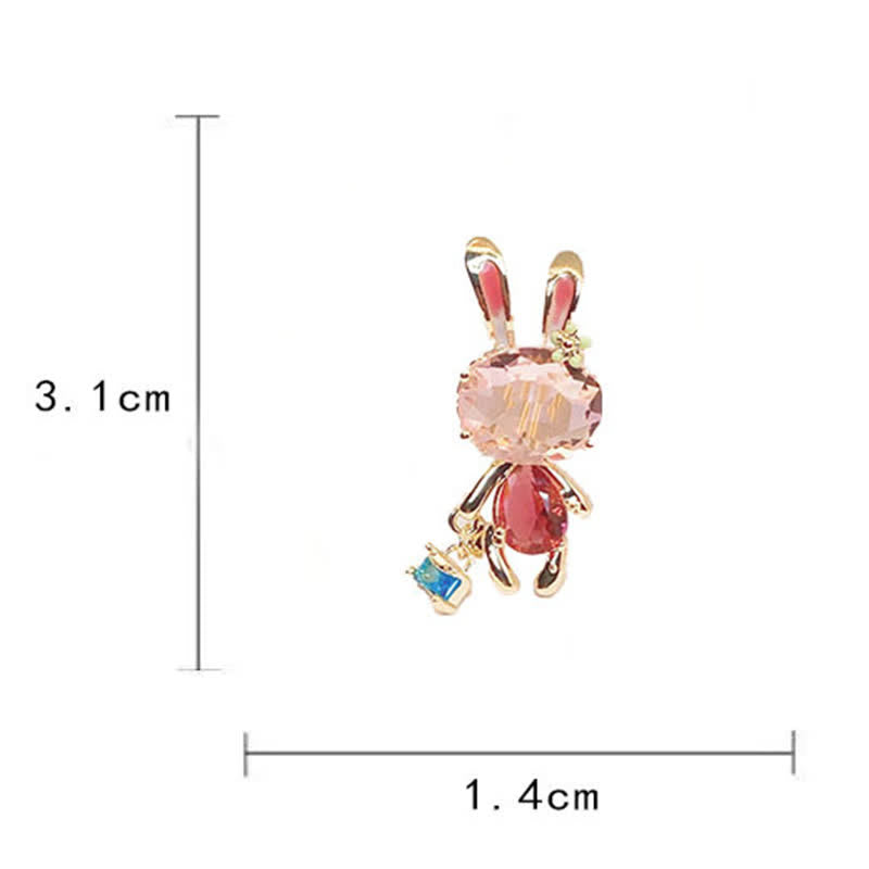 Women's Pink Bunny Little Rabbit Brooch - image 6
