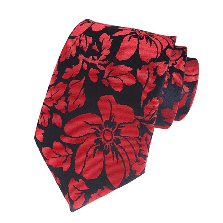 2Pcs Men's Garden Leaves Floral Necktie Set - image 7