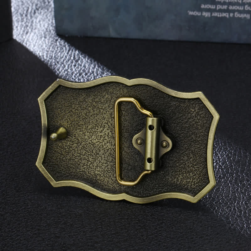 Men's DIY Long Horn Bull Arrow Buckle Leather Belt - image 4