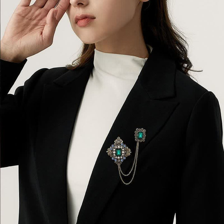 Women's Baroque Palace Chain Brooch  - image 1