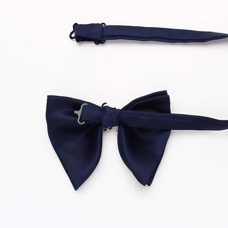 Men's Gold Vine Leaf Oversized Pointed Bow Tie Pocket Square - image 24