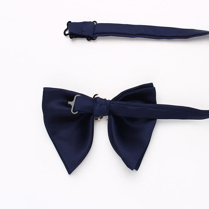 Men's Gold Vine Leaf Oversized Pointed Bow Tie Pocket Square - image 24