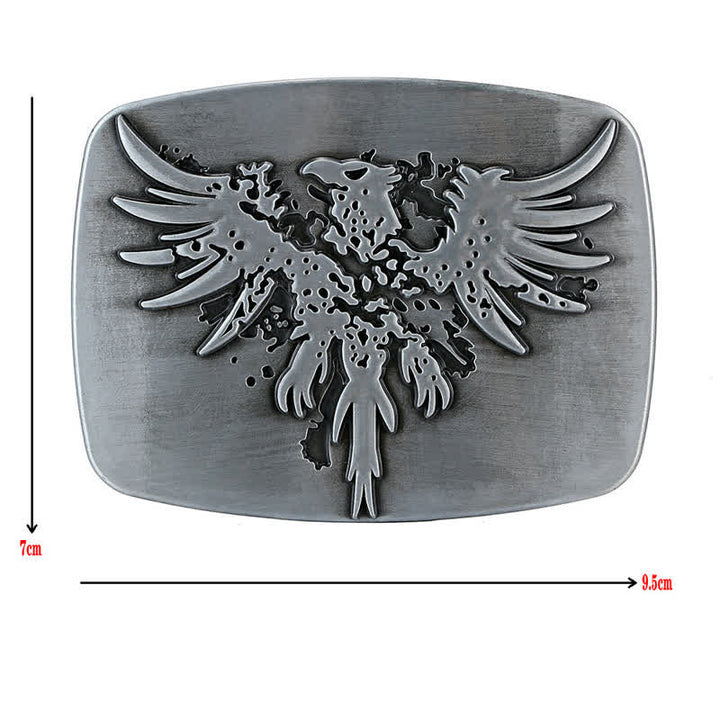 Men's DIY Rising Phoenix Eagle Buckle Leather Belt - image 2