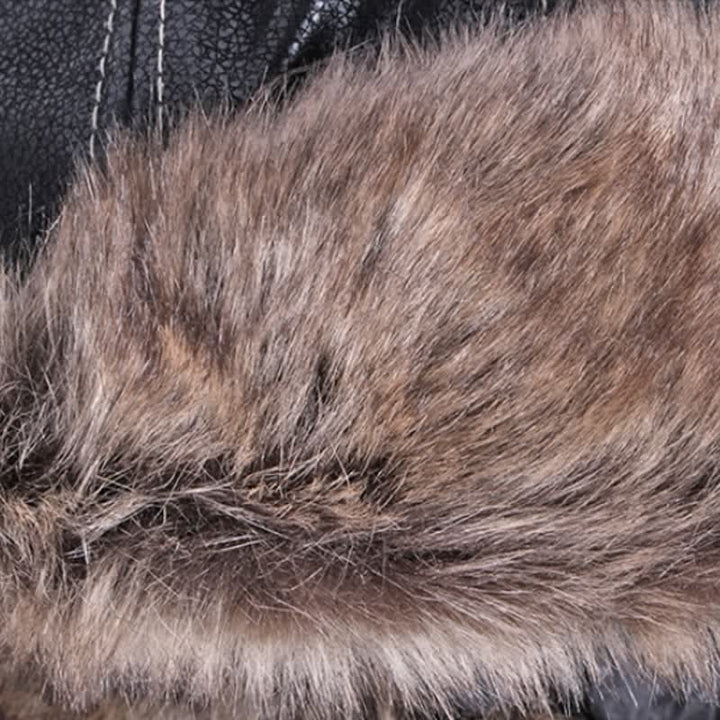 Soft Fluffy Ear Protection Imitation Leather Trapper Hat - image 10