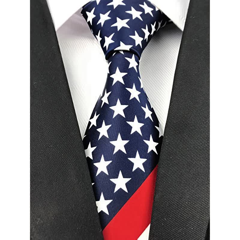 Men's Flag Stars & Stripes Necktie - image 1