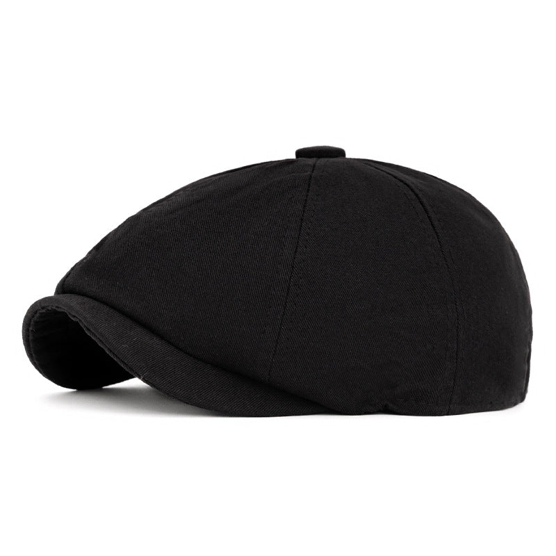 Spring & Summer British Retro Octagonal Hat Beret - Black - Adjustable (22 1/2"-24") - image 10