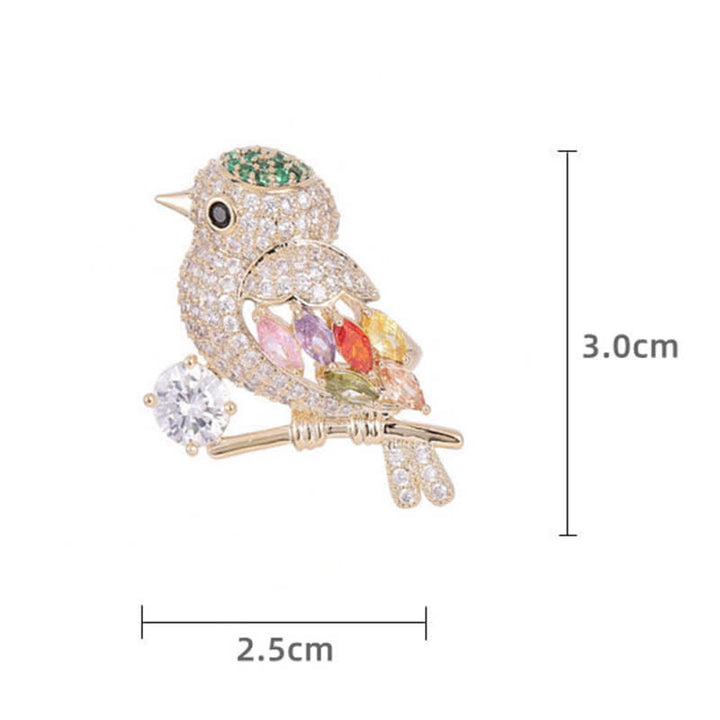Women's Magpie Branch Zircon Brooch - image 6