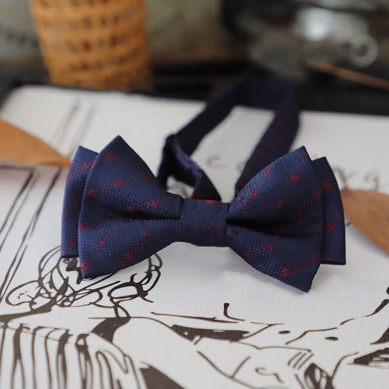 Men's Stylish Striped Dots Bow Tie - Style #9 - image 13