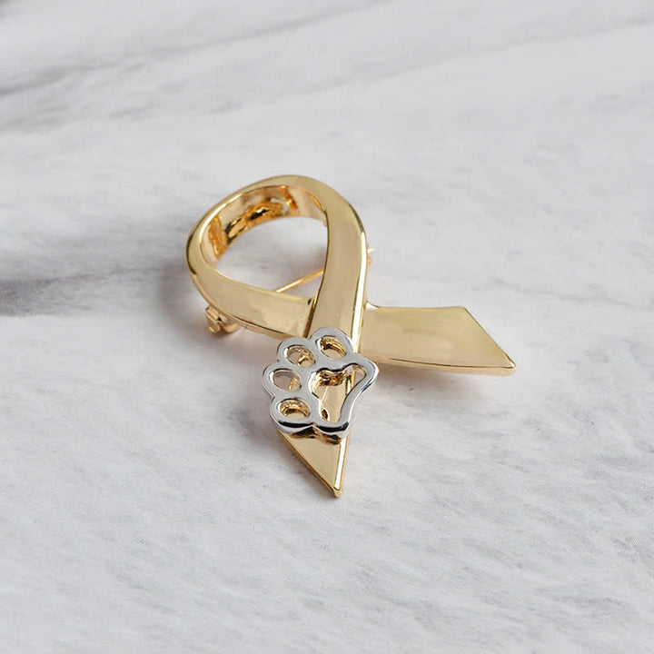 Women's Ribbon Puppy Paw Brooch - image 5
