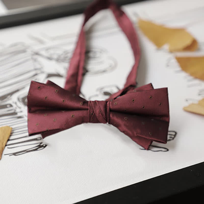 Men's Burgundy Series Gentleman Bow Tie - image 17