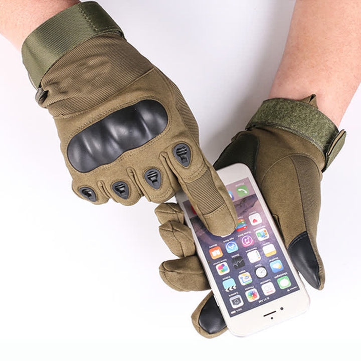 Motorcycle Riding Thicken Fleece-lined Tactical Gloves - image 1