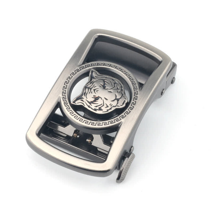 Men's DIY Tiger Head Automatic Buckle Leather Belt - image 1