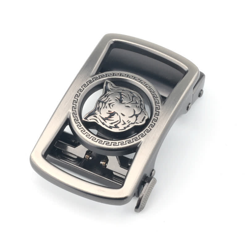 Men's DIY Tiger Head Automatic Buckle Leather Belt - image 1