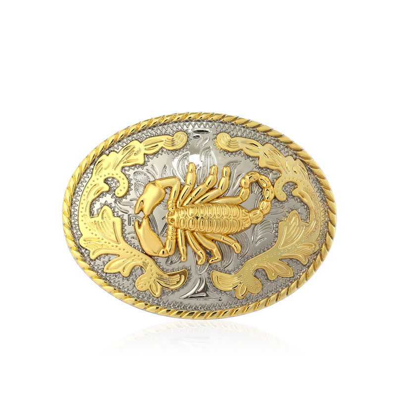 Men's DIY Golden Scorpion Buckle Leather Belt - image 6
