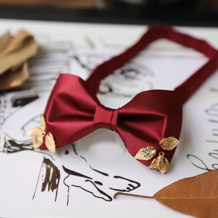 Men's Leaves Garden Wedding Bow Tie - image 10