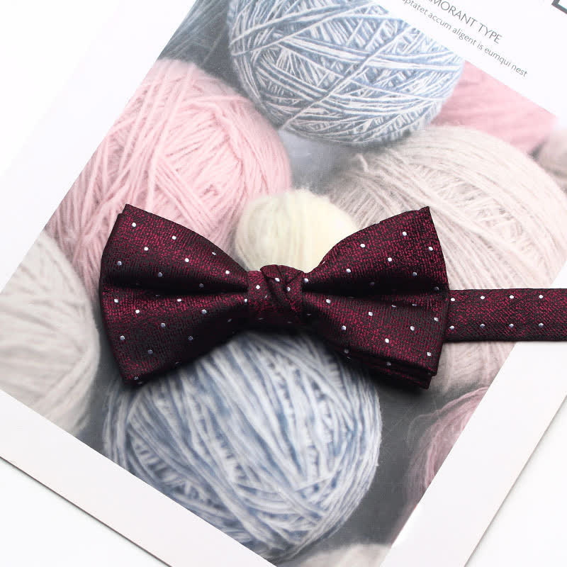 Men's Antique Yarn-dyed Jacquard Bow Tie - # 16 - image 19