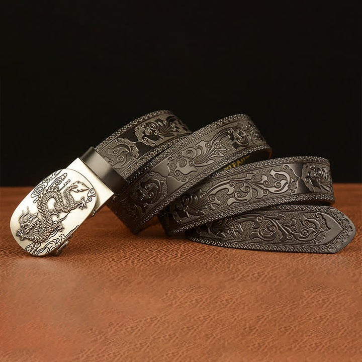 Men's Dragon Soaring In The Sky Leather Belt - image 19