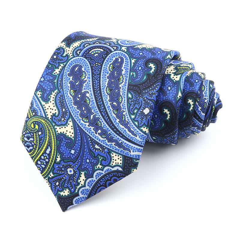 Men's Paisley Necktie - Blue - image 1