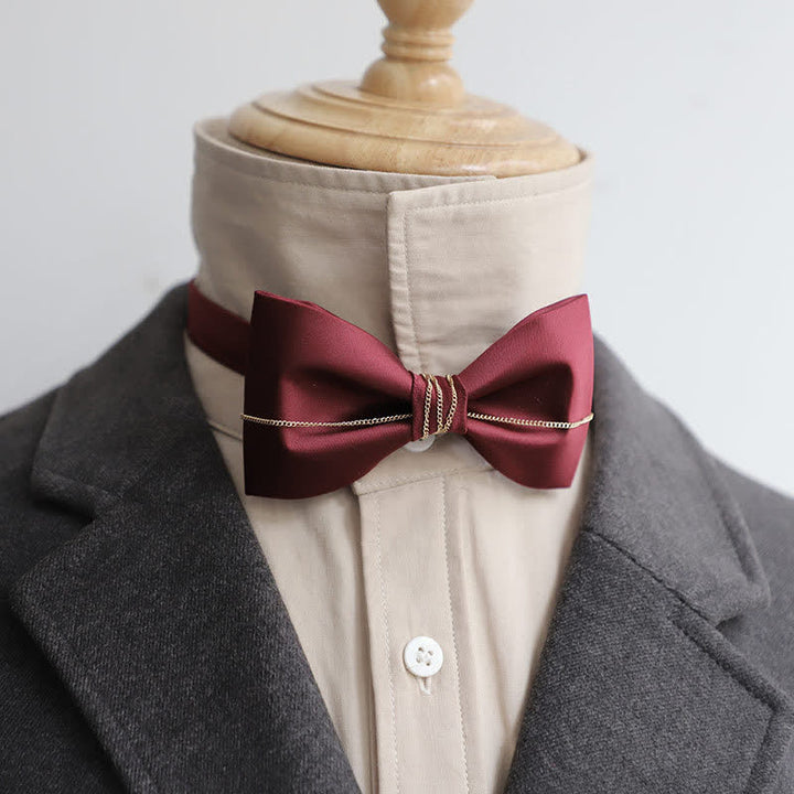 Men's Bling Chain Plain Bow Tie - image 8