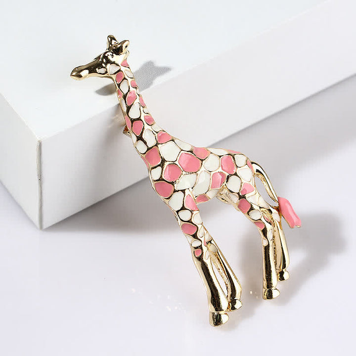 Women's Cartoon Glossy Enamel Giraffe Brooch - image 7