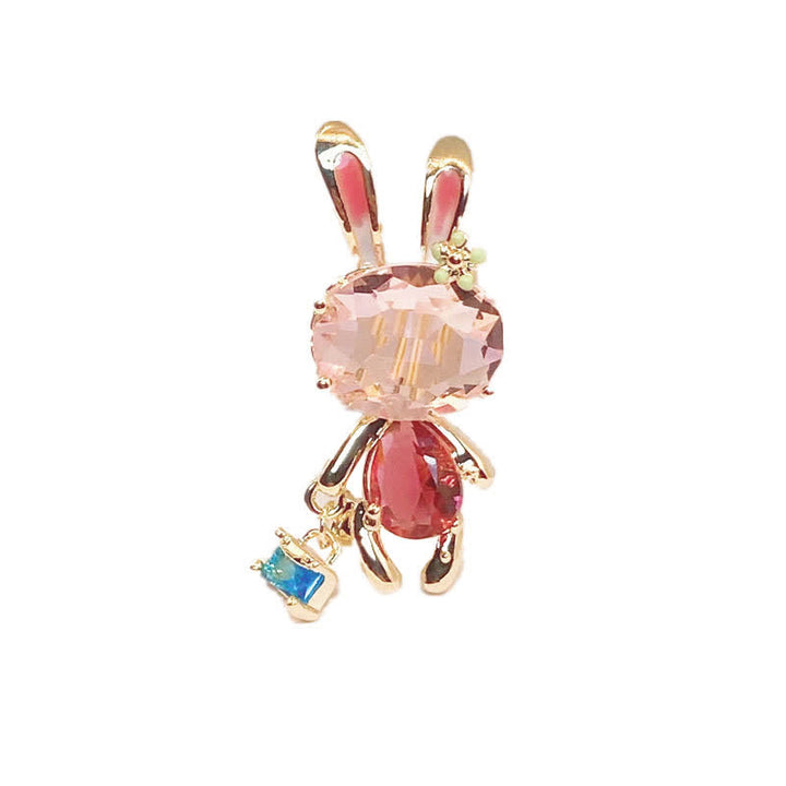 Women's Pink Bunny Little Rabbit Brooch - Rabbit - image 0