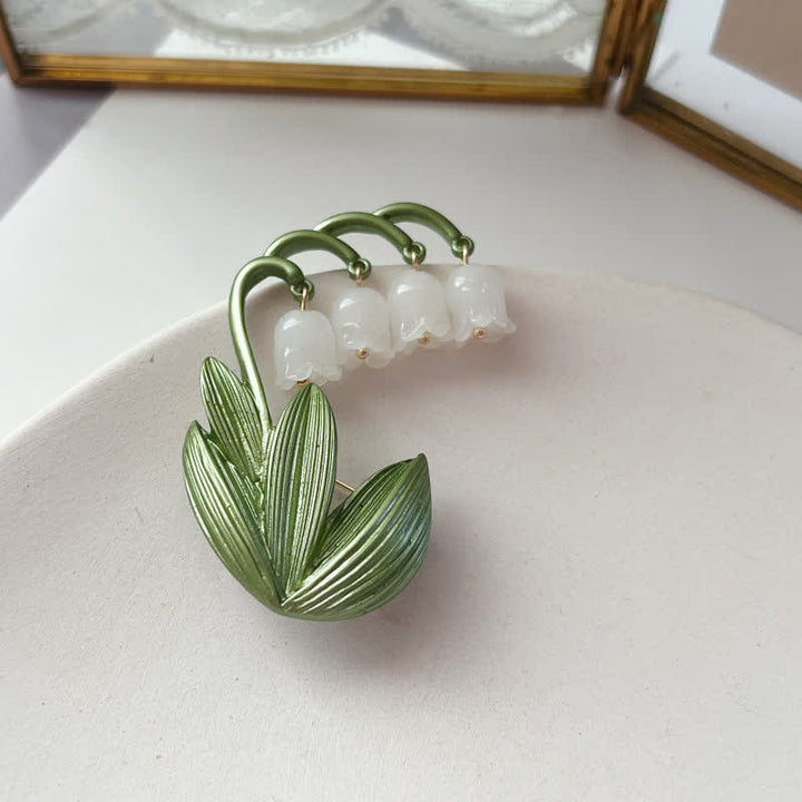 Women's Pure White Lily Of The Valley Brooch - image 2