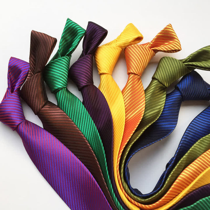 Men's Solid Color Discreet Twill Work Necktie - image 2