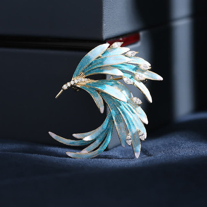 Women's Palace Phoenix Gradient Color Brooch - Blue & Gold - image 0