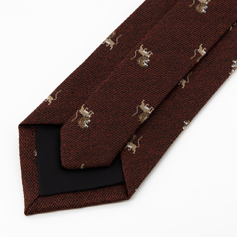 Men's Cartoon Animal Hunter Lion Necktie - image 3