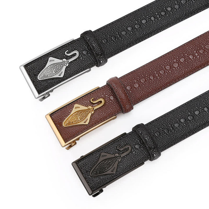 Men's Pearl Crocodile Pattern Leather Ratchet Belt - image 1