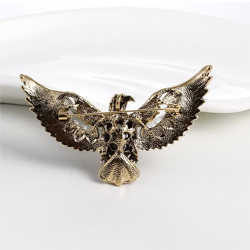 Men's Flying Hawk Gem Brooch - image 4