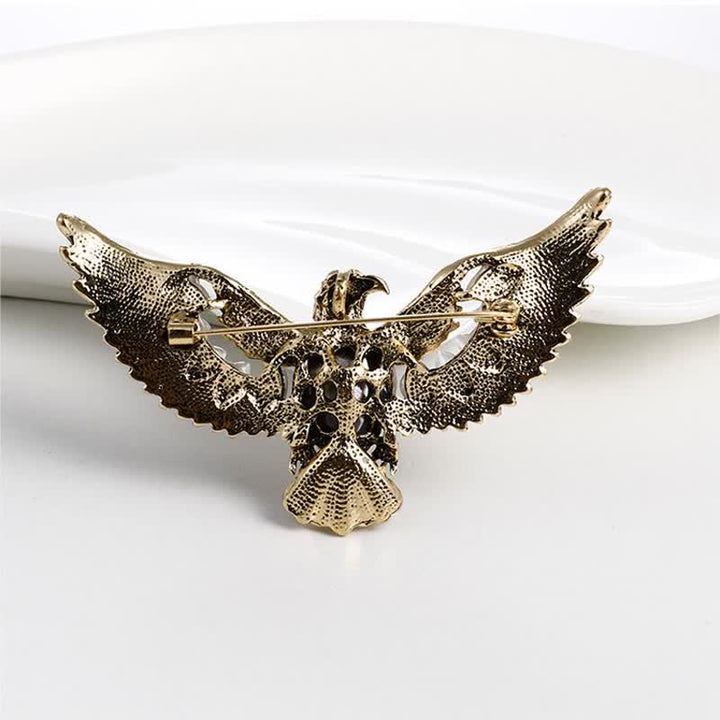 Men's Flying Hawk Gem Brooch - image 4