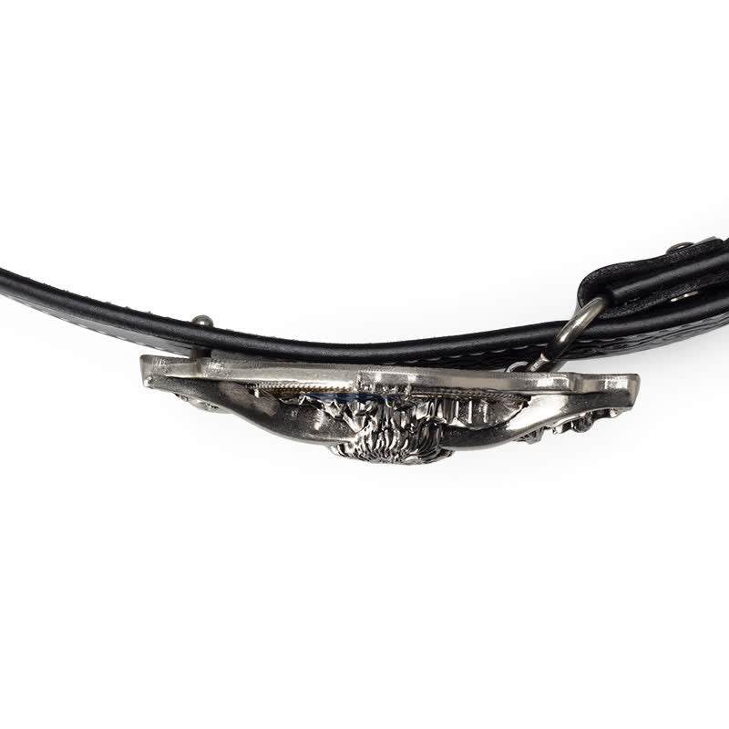Men's Longhorn Bull Embossed Leather Belt - image 4